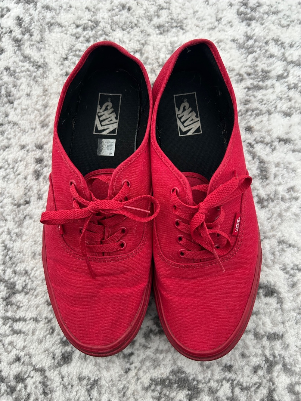 Vans Red Canvas Low-Top Men's Sneakers